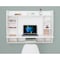 Basicwise Versatile Wall Mount Floating Computer Desk - Space-Saving Writing Table with Shelves, White QI003557.W - alternate 6